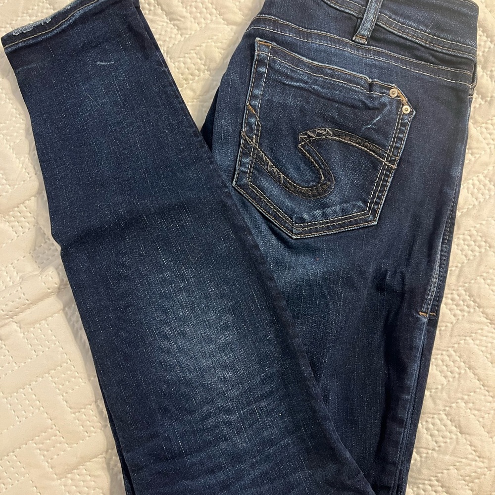 Silver Jeans Women's Deep Indigo Skinny Jeans